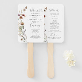 Éventail Minuscule programme de mariage Fleur sauvage Venti