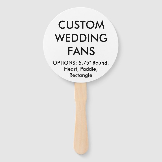Éventail Modèle FANS MARIAGE ROND Personnalisé (Devant)