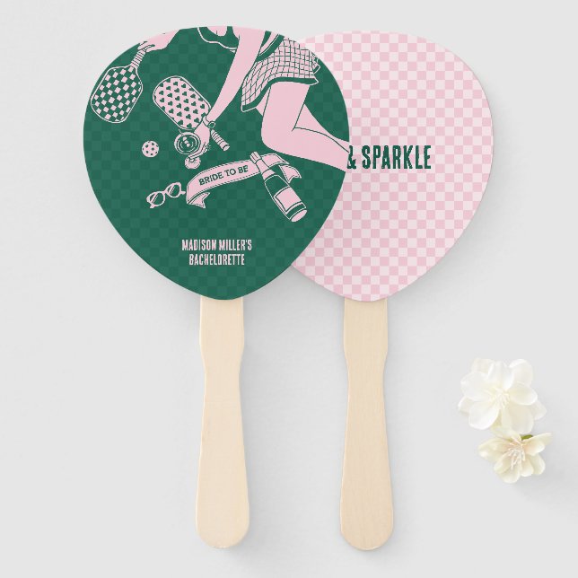 Éventail Modern Pickleball & Prosecco Bachelorette Weekend (Devant et derrière)