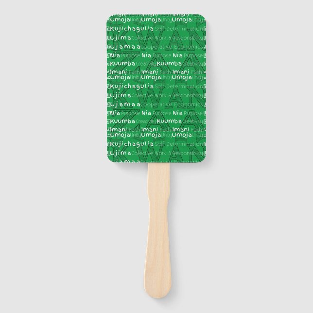 Éventail Moderne Happy Kwanzaa (Devant)