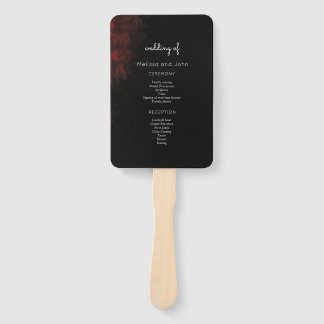 Éventail Moderne Passionate Red 'n Black Mariage Design