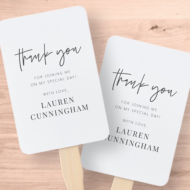 Éventail Moderne Simple minimaliste Merci chic (Créateur téléchargé)