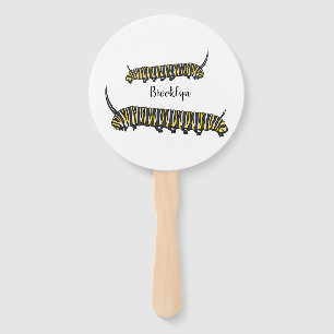 Éventail Monarch caterpillar cartoon illustration