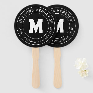 Éventail Monogramme Mémorial En Mémoire Affectueuse