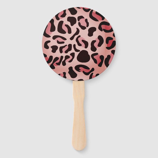 Éventail Motif animalier moderne léopard (Devant)