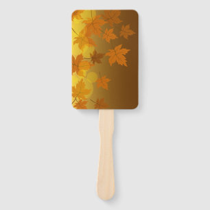 Éventail Motif d'automne avec feuilles d'érable en chute et