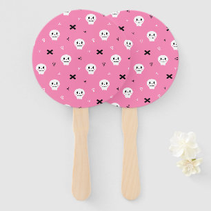 Éventail Motif d'Halloween rose