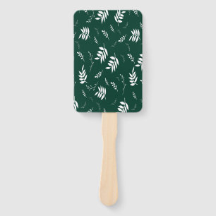 Éventail motif feuille