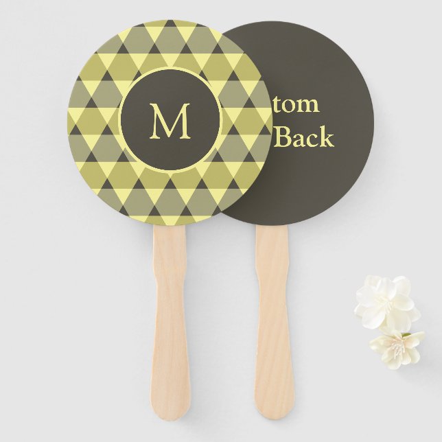 Éventail Motif triangles (Devant et derrière)