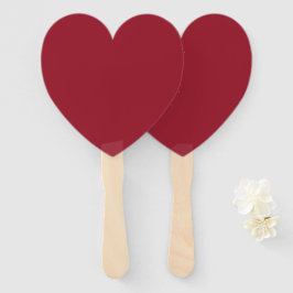 Éventail Moyen Cardinal Rouge Solide Couleur Valentine Coeu