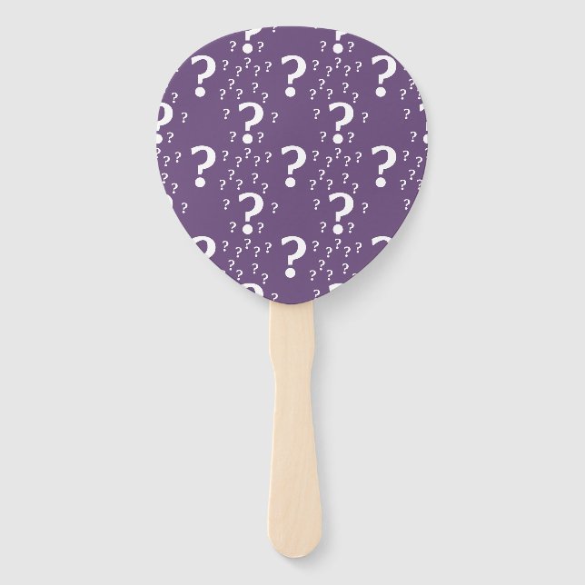 Éventail Mystère question marque énigme puzzle violet (Dos)