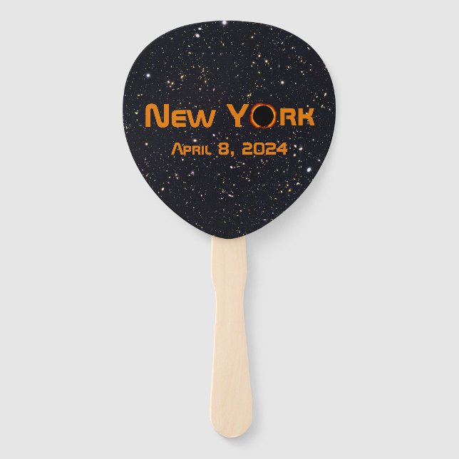 Éventail New York 2024 Éclipse solaire totale (Devant)