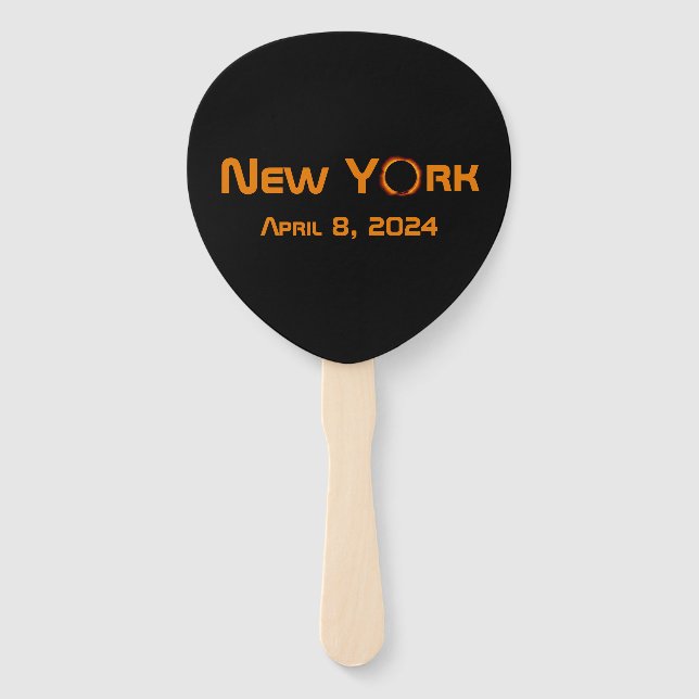 Éventail New York 2024 Éclipse solaire totale (Devant)