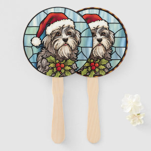 Éventail Noël en vitrail havanais