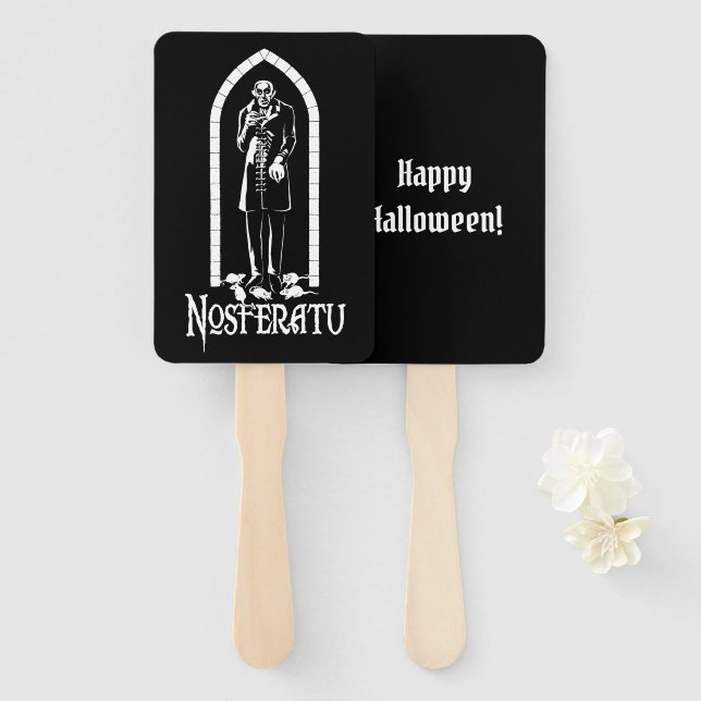 Éventail Nosferatu Vampire personnalisable (Devant et derrière)