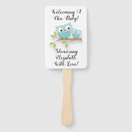 Éventail Nouveau bébé Nouveau maman Baby shower chouette Ch