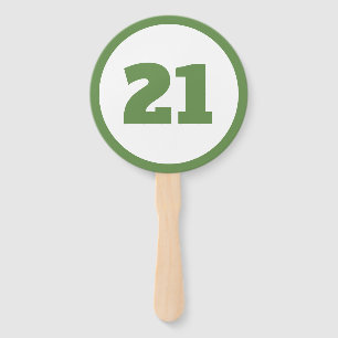 Éventail numéro personnalisé vert