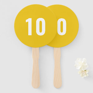 Éventail Numéro personnalisé   Yellow Event Game Score