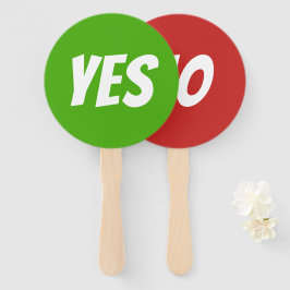Éventail Oui / Non jeu vert vif quiz rouge signales