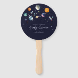 Éventail Over The Moon Boy Baby Shower Party Space Galaxy