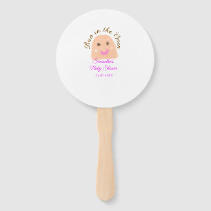 Éventail Pain dans le four beige boulette baby shower rose 