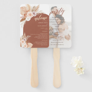 Éventail Pampas Rose Muted Pampas Terracotta Boho Programme