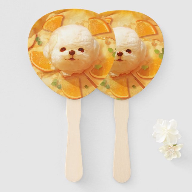 Éventail Pancake hollandais bébé avec crème glacée de chien (Devant et derrière)