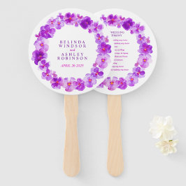 Éventail Panseuse mauve d'aquarelle violet fans du programm