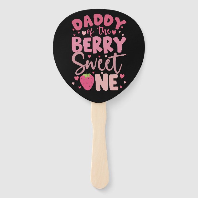 Éventail Papa Du Berry Sweet One Strawberry Anniversaire (Devant)