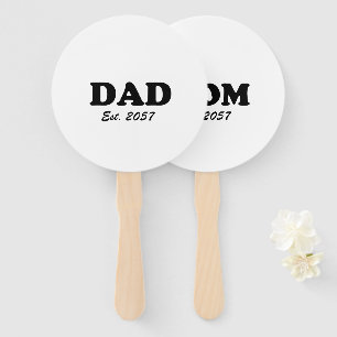 Éventail Papa Maman coutume date de passe baby shower parti