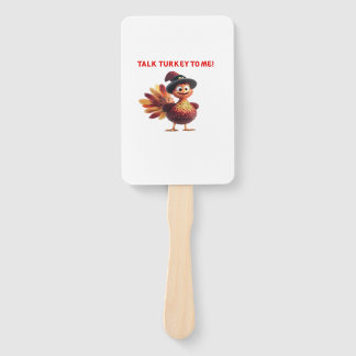 Éventail Parle dinde à moi drôle de conception de Thanksgiv