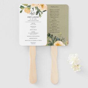 ÉVENTAIL PASTEL PEACH KRAFT PEONY PROGRAMME DE MARIAGE FLOR