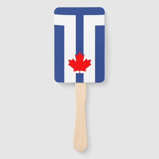 Éventail Patriotic set of hand fans with flag of Toronto (Devant)