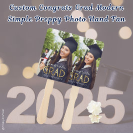 Éventail Personnalisé Félicitations Grad Moderne Simple Pre