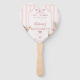 Éventail Personnalisé rose luxueux enterrement de vie de je