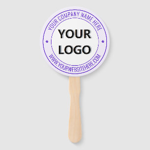 Éventail Personnalisez votre logo d'entreprise Nom Info tex