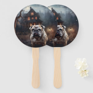 Éventail Peur d'Halloween Bulldog