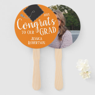 Éventail Photo de fête de fin d'études félicitations au dip