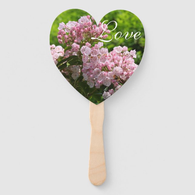 Éventail Pink Mountain Laurel Mariage Ventilateur de paddle (Devant)