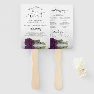 Éventail Plum romantique Purple Rose Élégant programme de m