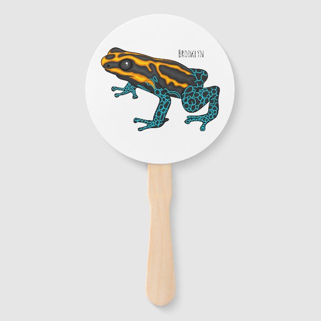 Éventail Poison dart frog cartoon illustration  (Devant)