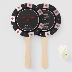 Éventail Poker Chip Las Vegas Casino Programme de mariage à