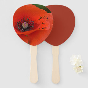 Éventail Poppy Mariage personnalisé