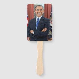 Éventail Portrait du Bureau Ovale, Obama Barack Président d