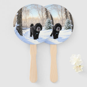 Éventail Portugais Water Dog Laisser neiger Noël