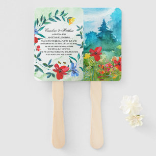 Éventail prairie sauvage Mariage de peinture Fleur sauvag
