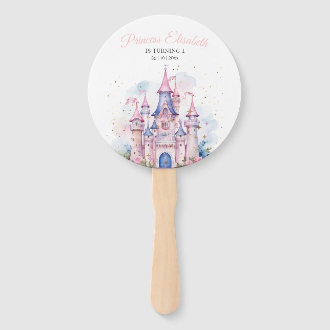 Éventail Princess Birthday Party, Princess Castle Birthday (Devant)