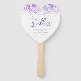 Éventail Programme d'aquarelle teintée moderne violet maria