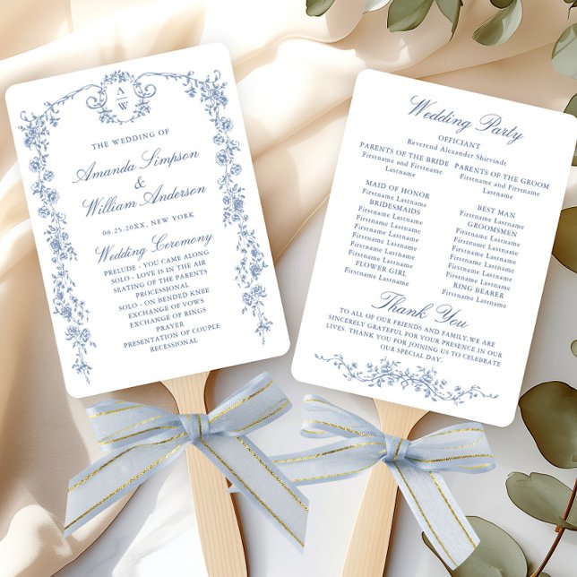 Éventail Programme de cérémonie des Mariages de grâce de l' (Créateur téléchargé)