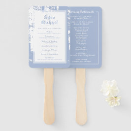 Éventail Programme de cérémonie des Mariages de la Forêt Bl